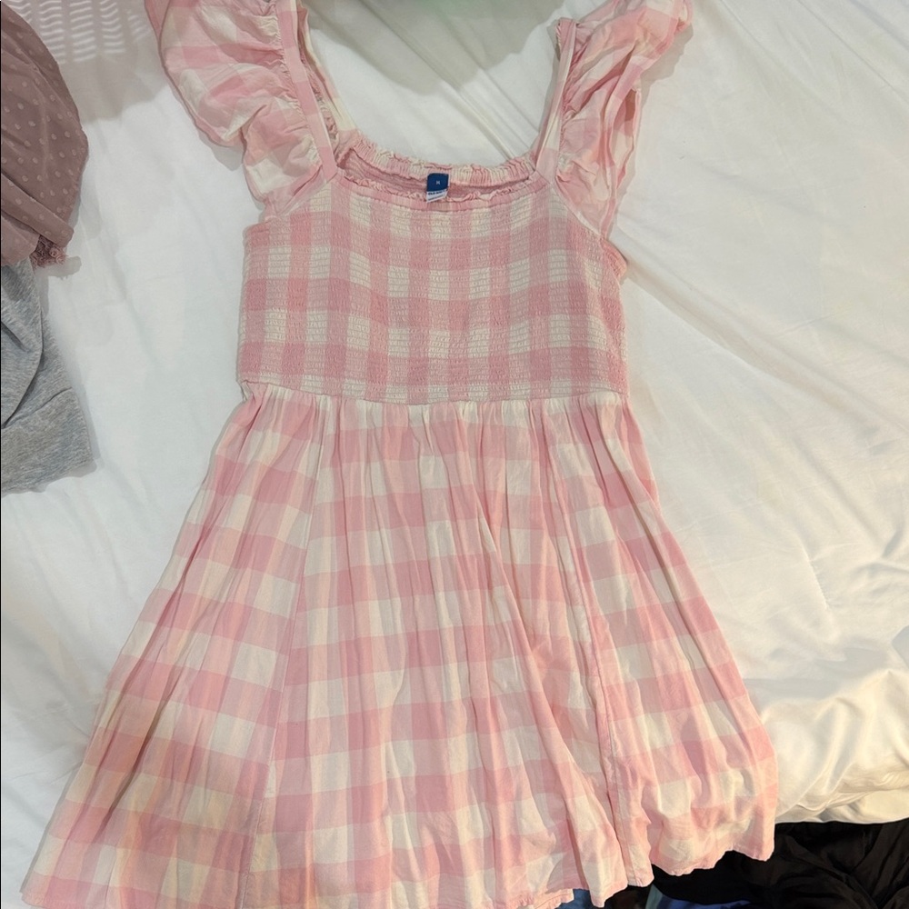 Pink Gingham Women’s Dress